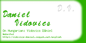 daniel vidovics business card